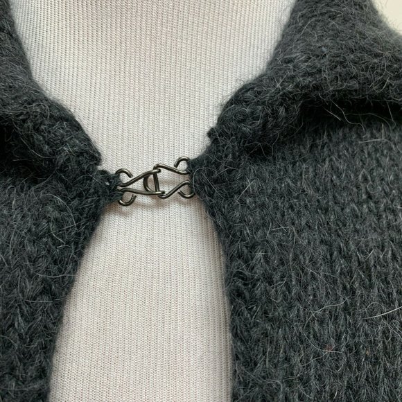 J. Crew Women's Long Duster Cardigan Sweater Size Medium Gray Alpaca Blend - Picture 8 of 10